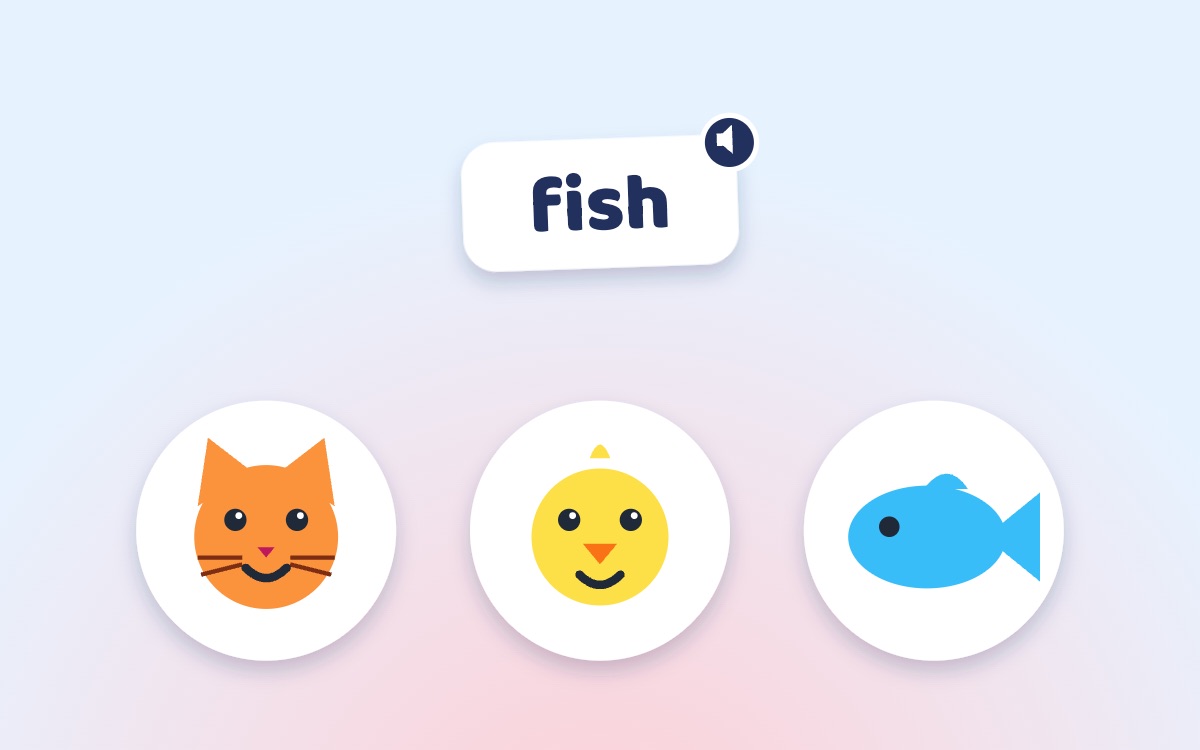 Animal Names: Animal names and sounds: listening, new words, seeing the written word
